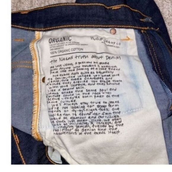 Nudie Jeans Co Men’s Size 30x34 Thin Finn Jeans Dark Wash Indigo Slim Fit Denim - Picture 11 of 12